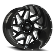 Vision Spyder 20x9 5x127 10mm Gloss Black Milled Spoke : 361-2973GBMS10