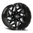 Vision Spyder 22x14 8x170 -76mm Gloss Black Milled Spoke : 361-22470GBMS-76
