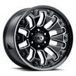 Vision Armor 20x9 6x139.7 0mm Gloss Black Milled Spoke with Black Bolt Inserts (Black Bolt Inserts) : 362-2984GBMSB0