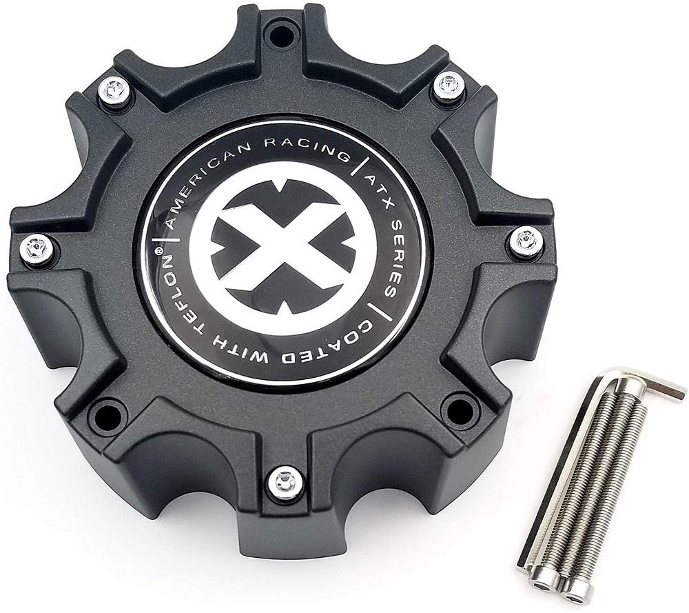 ATX CAP STYLE A BLACK 8 LUG - 377B1708HT