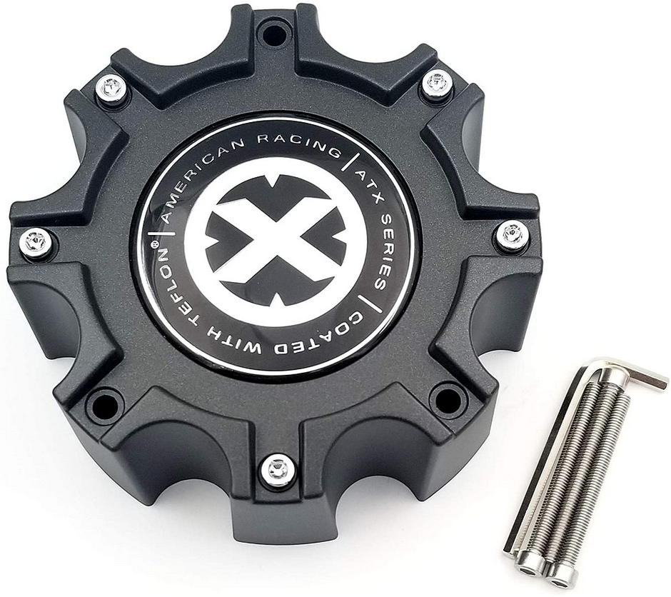 ATX CAP STYLE A BLACK 8 LUG - 377B1708HT
