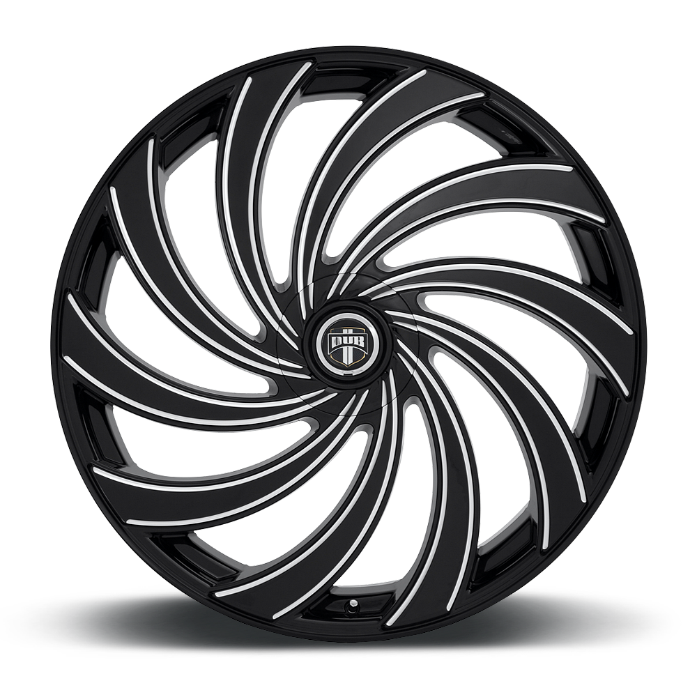 DUB DELISH CAP-FRONT-GLOSS BLK MIL - 38340-16NBL