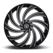 DUB DELISH CAP-FRONT-GLOSS BLK MIL - 38340-16NBL