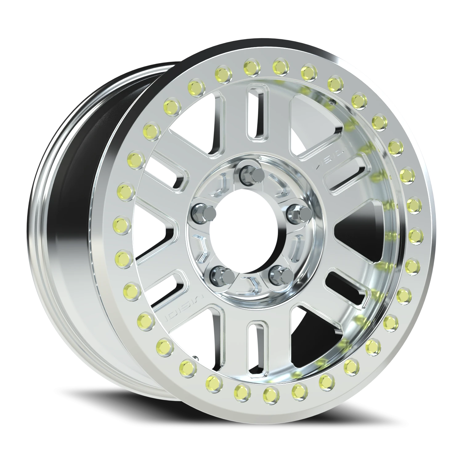 Vision Manx Beadlock 17x9.5 5x127 -44mm Machined (Offroad Use Only/ No Clear Coat/ 60d lug taper) : 398BLZ7973UMFMR-44
