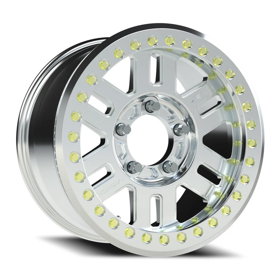 Vision Manx Beadlock 17x9.5 5x127 -44mm Machined (Offroad Use Only/ No Clear Coat/ 60d lug taper) : 398BLZ7973UMFMR-44