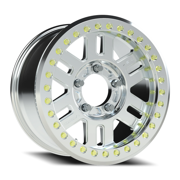 Vision Manx Beadlock 17x9.5 5x114.3 -44mm Machined (Offroad Use Only/ No Clear Coat/ 60d lug taper) : 398BLZ7965UMFMR-44