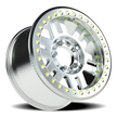 Vision Manx Beadlock 17x9.5 5x127 -44mm Machined (Offroad Use Only/ No Clear Coat/ 60d lug taper) : 398BLZ7973UMFMR-44