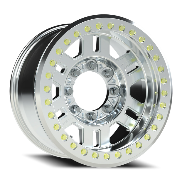 Vision Manx Beadlock 17x9.5 8x165.1 -44mm Machined (Offroad Use Only/ No Clear Coat/ 60d lug taper) : 398BLZ7981UMFMR-44