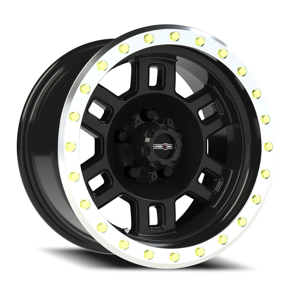Vision Manx 18x9 5x139.7 0mm Gloss Black Machined Lip : 398-8985GBML0