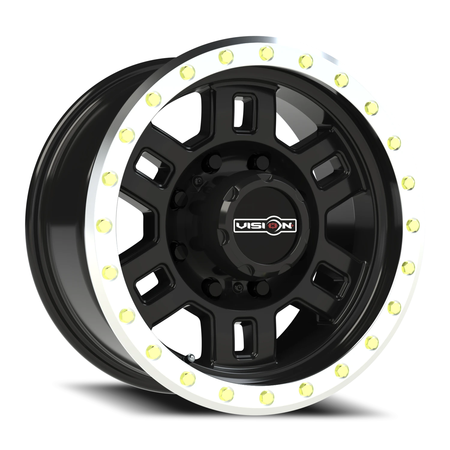Vision Manx 18x9 8x170 -12mm Gloss Black Machined Lip : 398-8970GBML-12