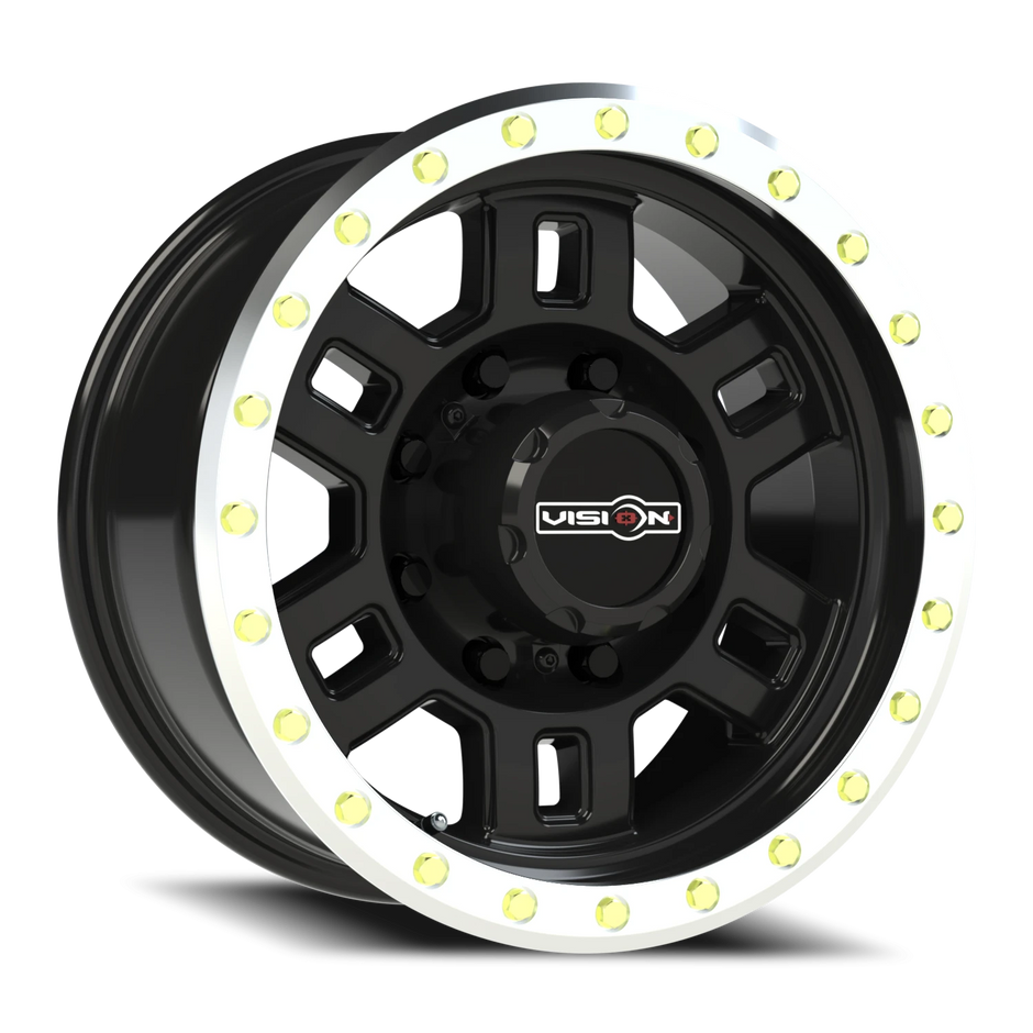 Vision Manx 18x9 8x170 -12mm Gloss Black Machined Lip : 398-8970GBML-12