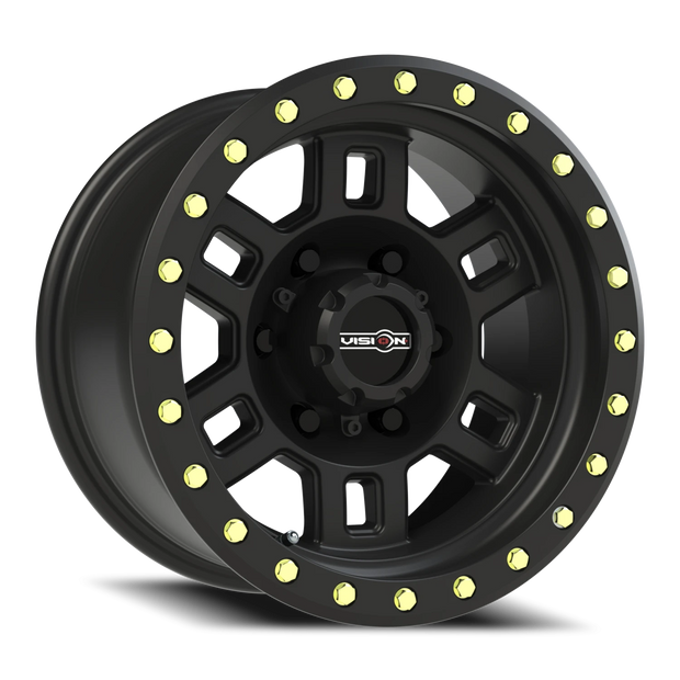 Vision Manx 15x8 6x139.7 -19mm Matte Black : 398-5883MB-19