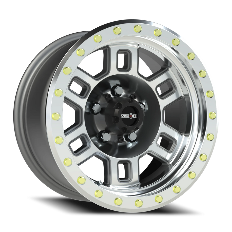 Vision Manx 15x8 5x114.3 -19mm Machined : 398-5865ACMF-19