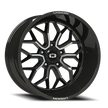 Vision Riot 20x10 5x150 -25mm Gloss Black Machined Face : 402-20050GBMF-25