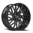 Vision Brawl 22x10 5x127 -19mm Gloss Black Milled Spoke : 404-22073GBMS-19