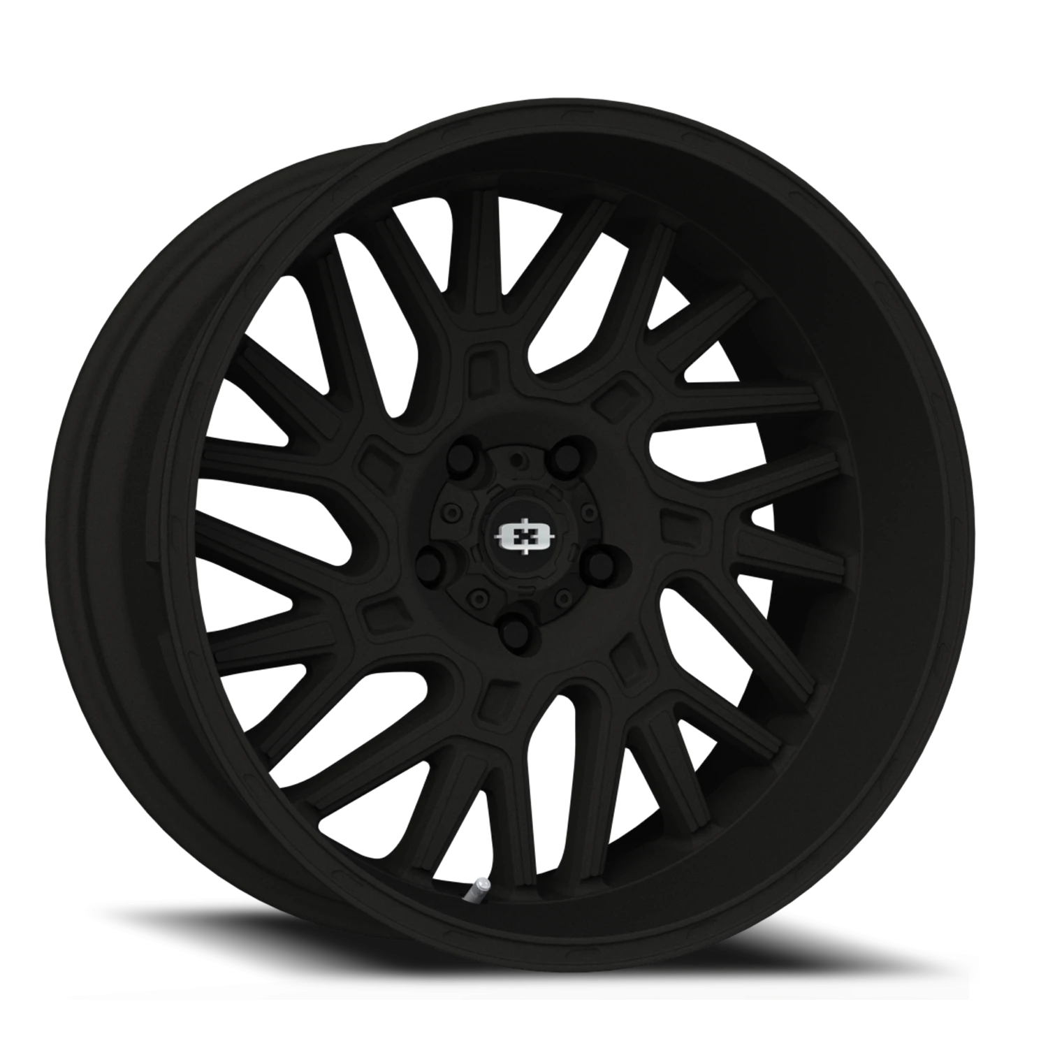 Vision Brawl 22x10 5x139.7 -19mm Satin Black : 404-22085SB-19