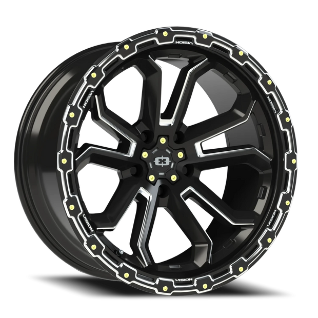 Vision Korupt 16x8 5x139.7 0mm Gloss Black Milled Spoke : 405-6885GBMS0