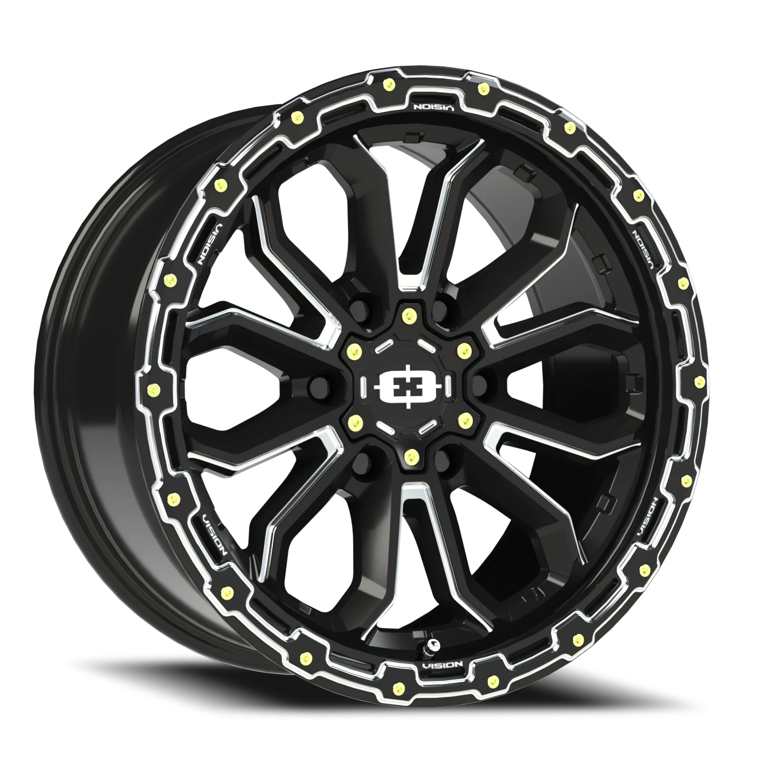 Vision Korupt 17x9 6x135 12mm Gloss Black Milled Spoke : 405-7936GBMS12