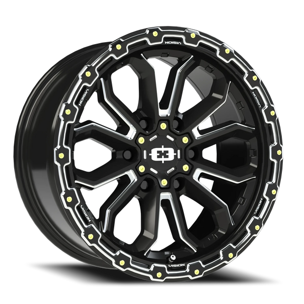 Vision Korupt 20x9 6x139.7 0mm Gloss Black Milled Spoke : 405-2984GBMS0