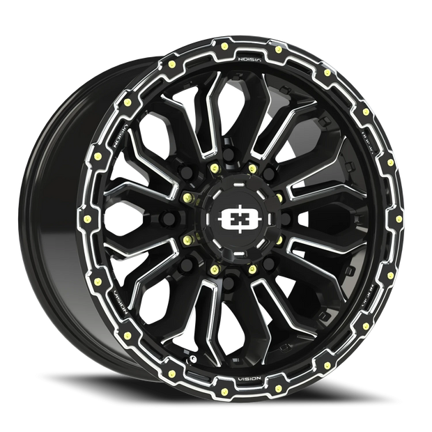 Vision Korupt 16x8 8x165.1 0mm Gloss Black Milled Spoke : 405-6881GBMS0