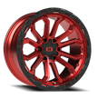 Vision Korupt 17x9 6x135 12mm Gloss Red w/Gloss Black Lip : 405-7936GRGBL12