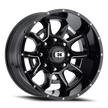 Vision Bomb 20x9 5x127 10mm Gloss Black Milled Spoke : 415-2973GBMS10