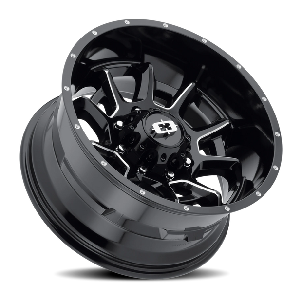 Vision Bomb 20x9 6x139.7 12mm Gloss Black Milled Spoke : 415-2983GBMS12
