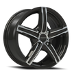Vision Boost 15x6.5 4x114.3 38mm Gloss Black Machined Face : 469-5648GBMF38