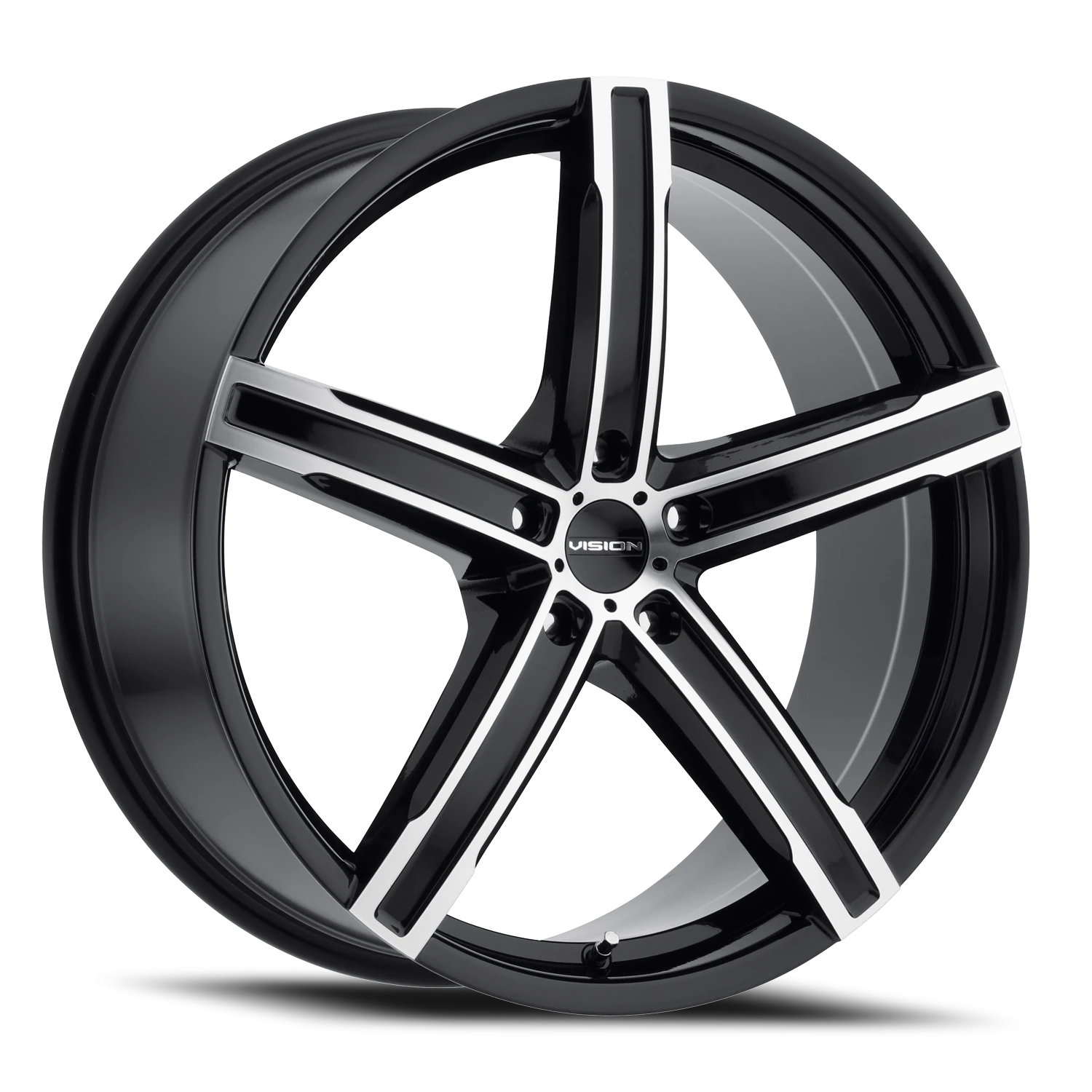 Vision Boost 16x7 5x100 38mm Gloss Black Machined Face : 469-6744GBMF38