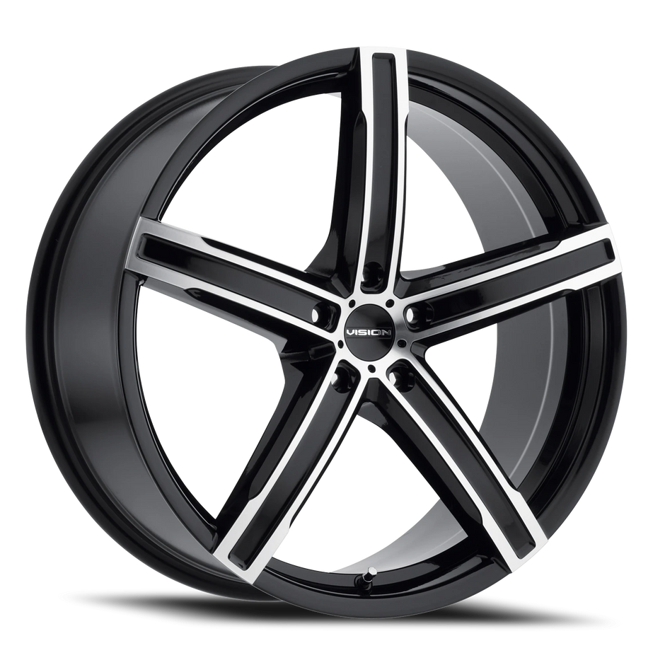 Vision Boost 16x7 5x100 38mm Gloss Black Machined Face : 469-6744GBMF38