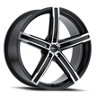Vision Boost 16x7 5x100 38mm Gloss Black Machined Face : 469-6744GBMF38