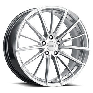 Vision Axis 16x7.5 5x112 38mm Hyper Silver Machined Face : 473-6745HSMF38