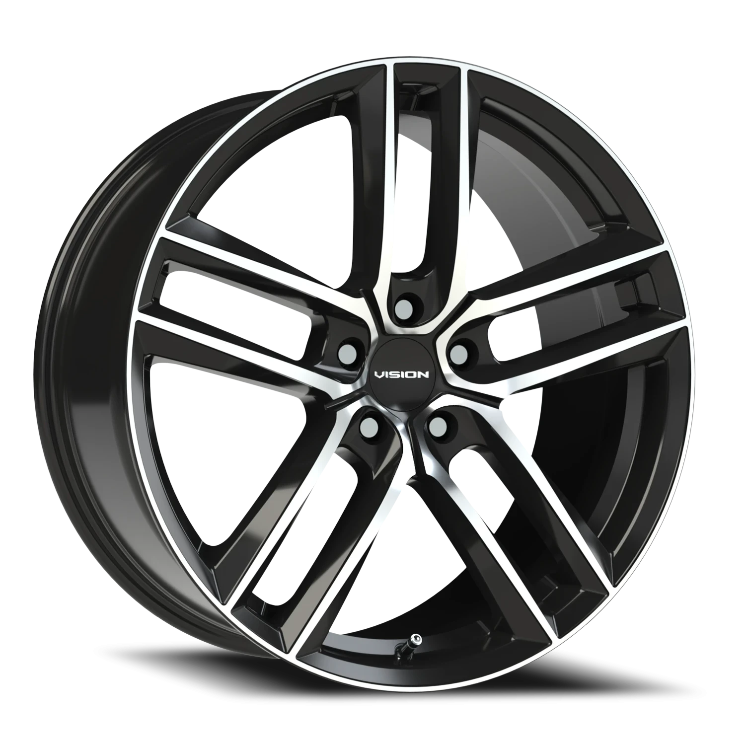Vision Clutch 20x9 5x115 20mm Gloss Black Machined Face : 475V2990GBMF20