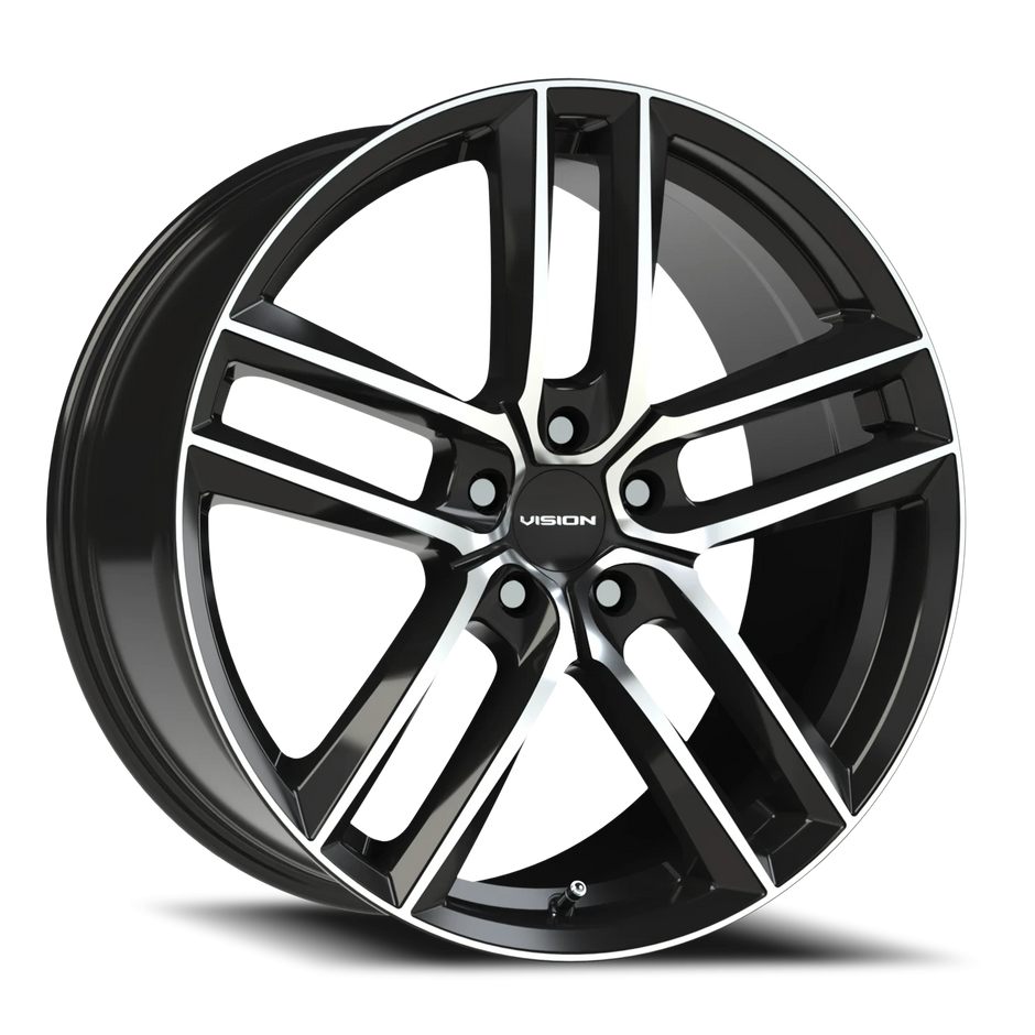 Vision Clutch 20x9 5x115 20mm Gloss Black Machined Face : 475V2990GBMF20