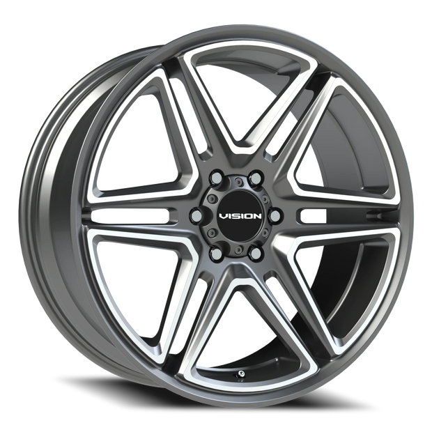 Vision Wedge 24x9.5 6x135 30mm Gunmetal Machined Face : 476-24936GMMF30