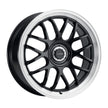 Vision Alpine 18x8.5 5x114.3/5x120 35mm Gloss Black Brushed Lip : 478-8821GBBRL35