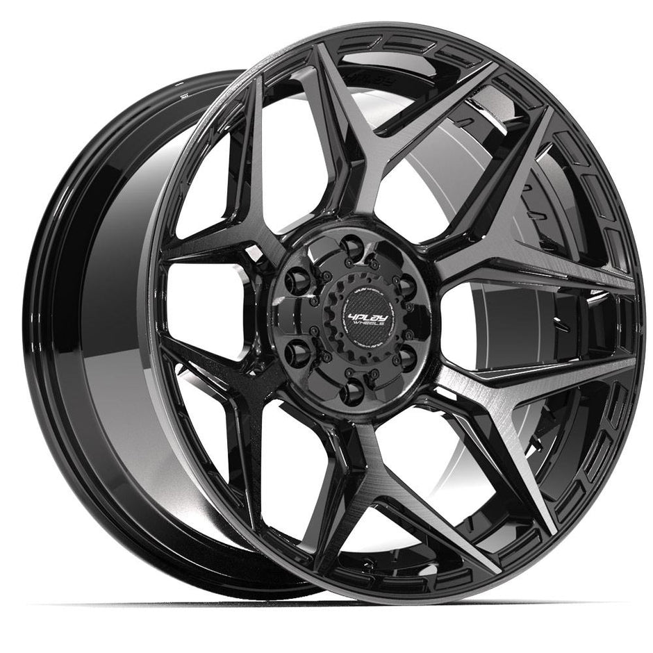 4PLAY Gen3 4P06 20x10 6x135mm & 6x139.7 -18et in Brushed Black - 4P06-20100-6D55-18BBT