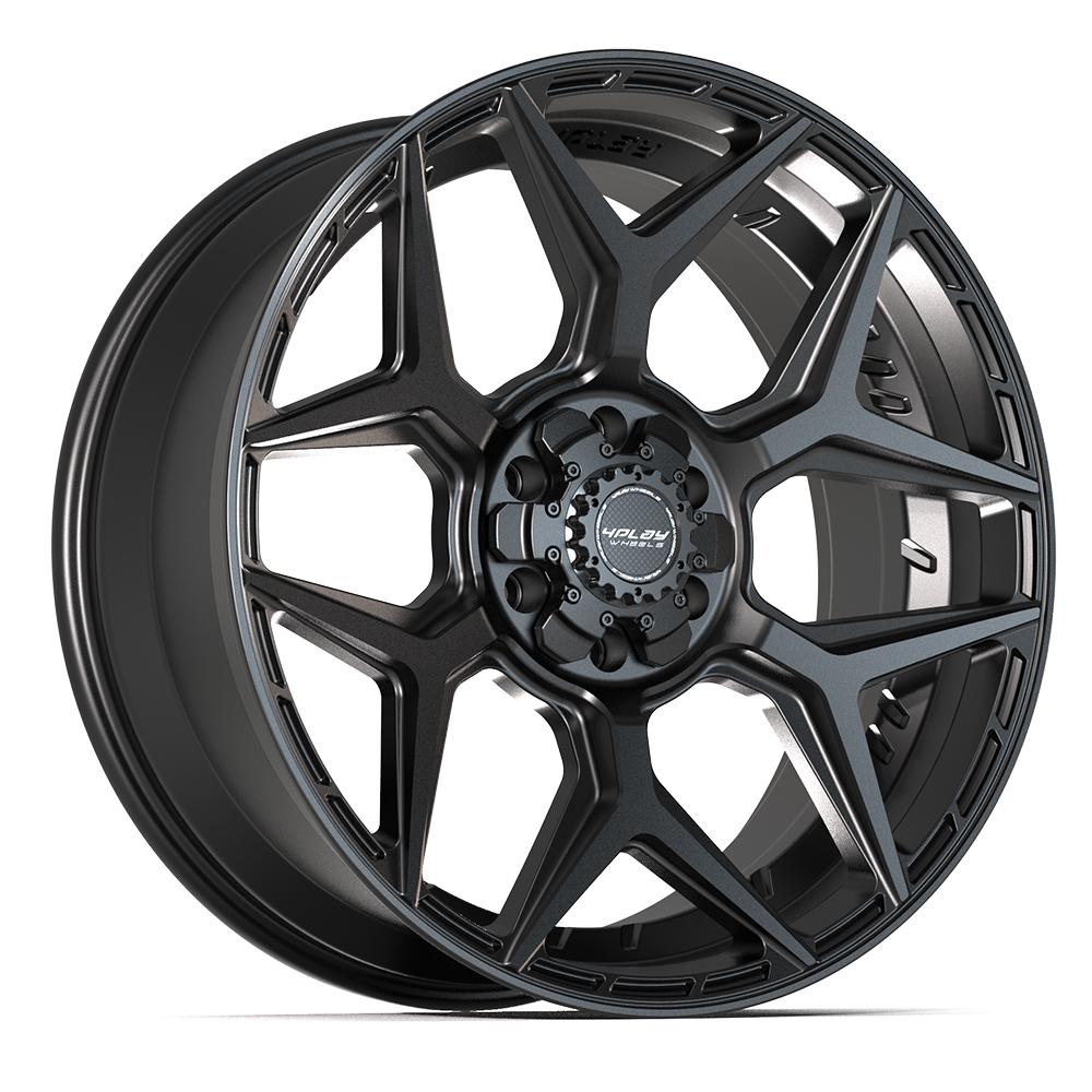 4PLAY Gen3 4P06 22x9 6x5.5 & 6x135mm 12et in Satin Black - 4P06-22090-6D55-12B1