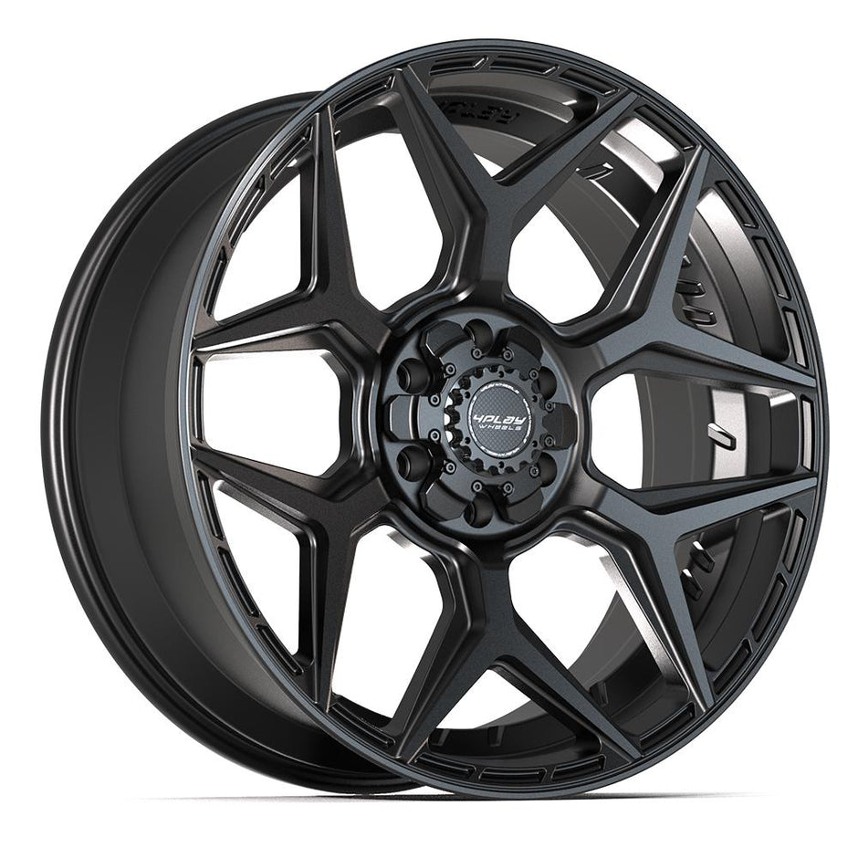 4PLAY Gen3 4P06 22x9 6x5.5 & 6x135mm 12et in Satin Black - 4P06-22090-6D55-12B1