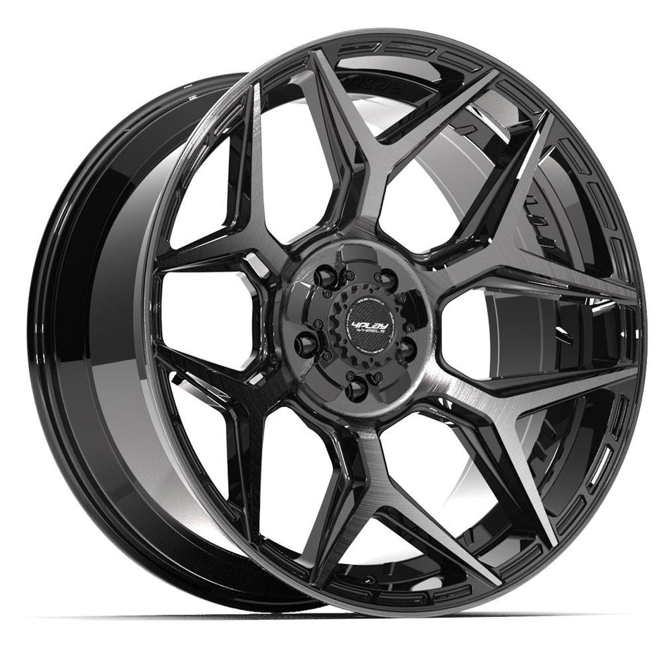 4PLAY Gen3 4P06 22x10x127 & 5x139.7 -18et in Brushed Black - 4P06-22100-5D55-18BBT