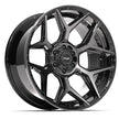 4PLAY Gen3 4P06 22x10 6x135mm & 6x139.7 -18et in Brushed Black - 4P06-22100-6D55-18BBT