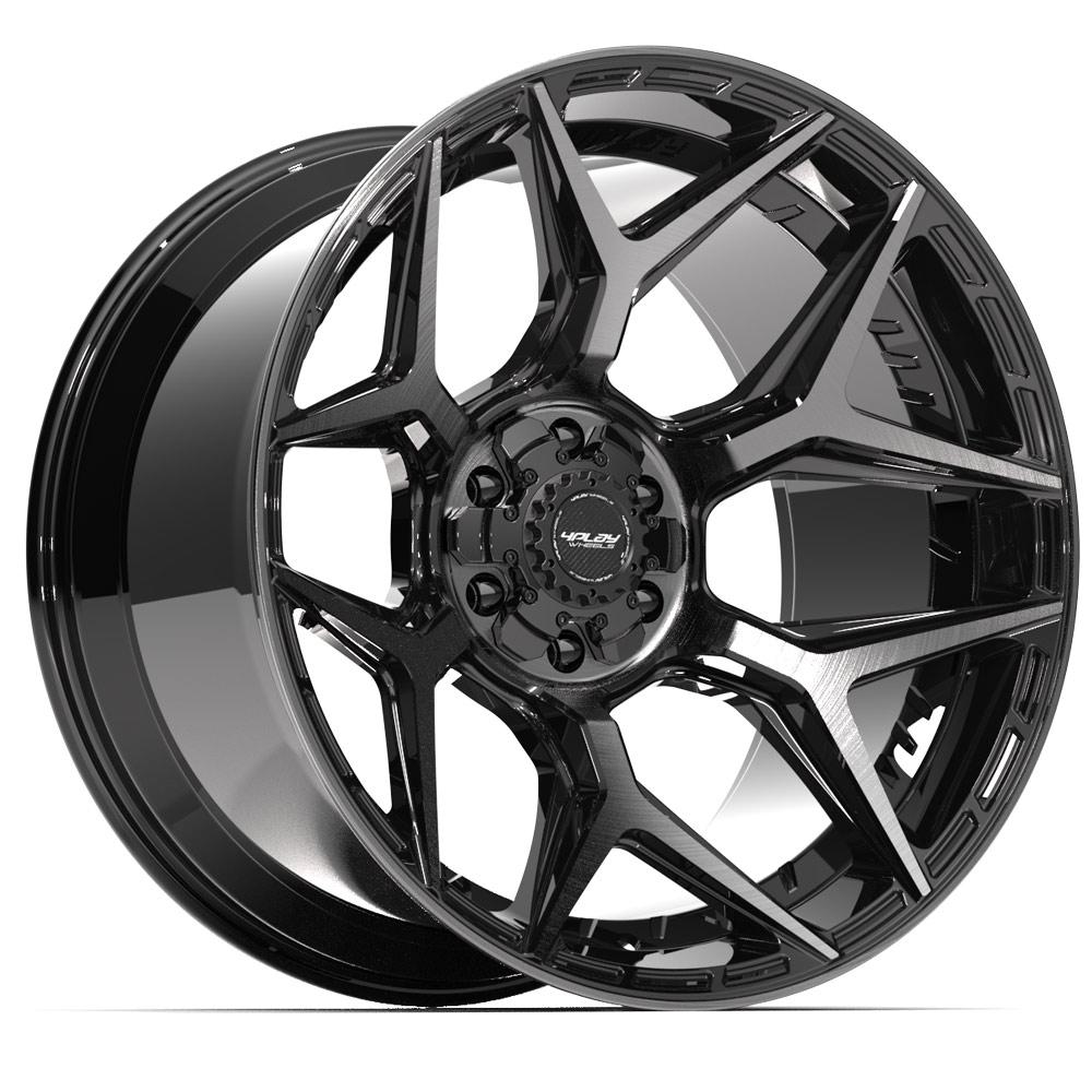 4PLAY Gen3 4P06 22x12 6x135mm & 6x139.7 -44et in Brushed Black - 4P06-22120-6D55-44BBT