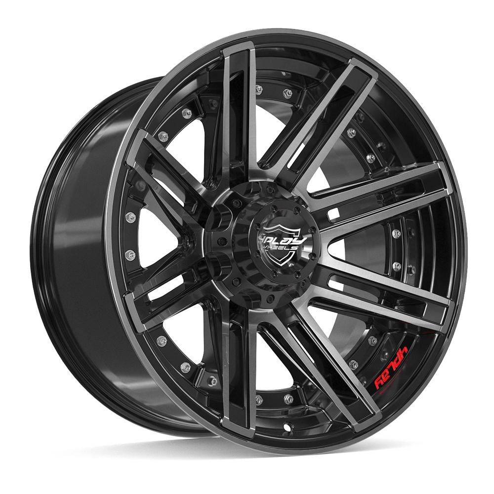 4PLAY Gen2 4P08 20x10 6x135mm & 6x139.7 -18et in Brushed Black - 4P08-20100-6D55-18BBT
