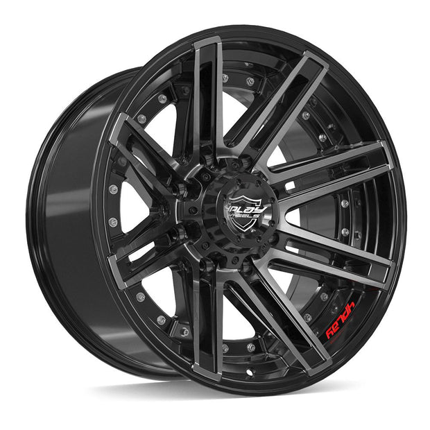 4PLAY Gen2 4P08 20x10 8x170mm -24et in Brushed Black - 4P08-20100-8170-24BBT