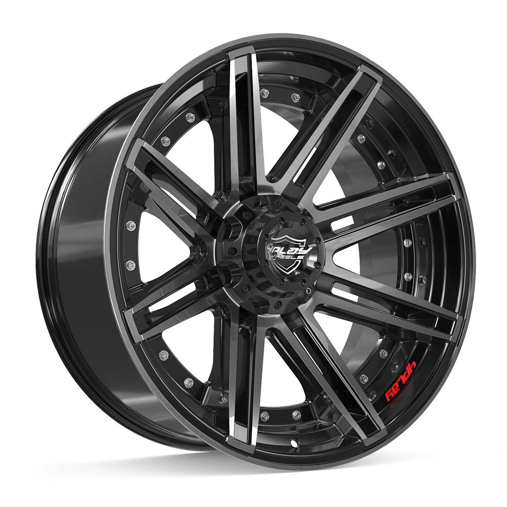4PLAY Gen2 4P08 22x10 6x135mm & 6x139.7 -18et in Brushed Black - 4P08-22100-6D55-18BBT
