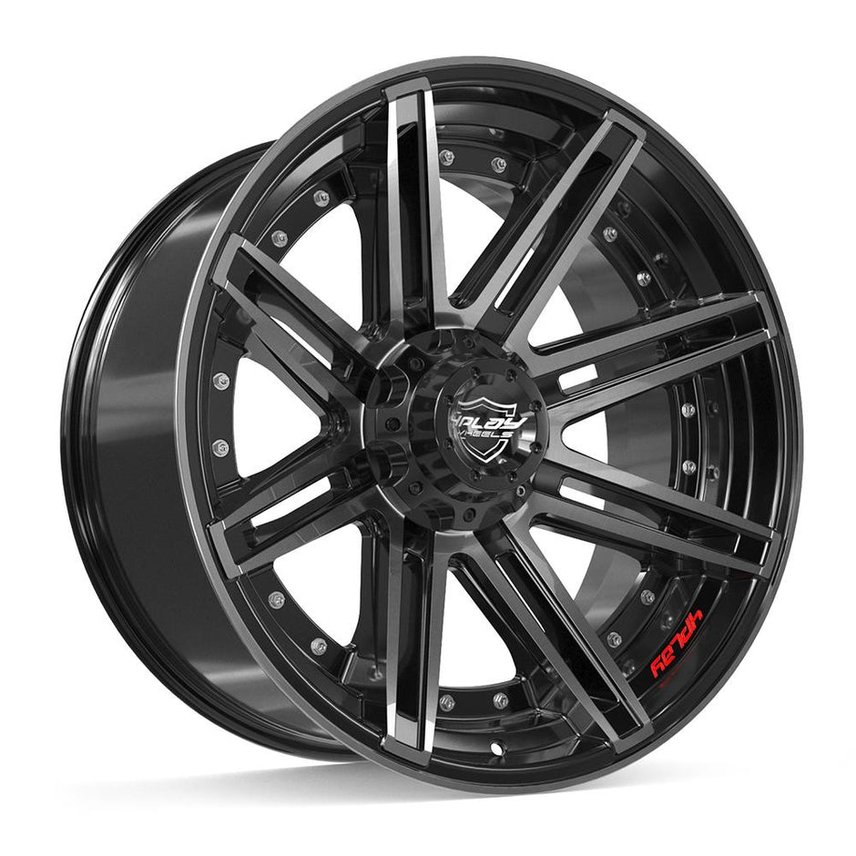 4PLAY Gen2 4P08 22x10 6x135mm & 6x139.7 -18et in Brushed Black - 4P08-22100-6D55-18BBT
