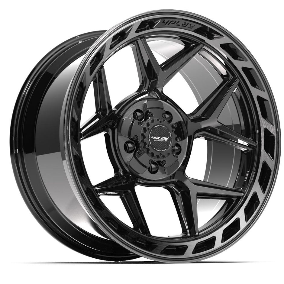 4PLAY Gen3 4P55 20x10x127 & 5x139.7 -18et in Brushed Black - 4P55-20100-5D55-18BBT