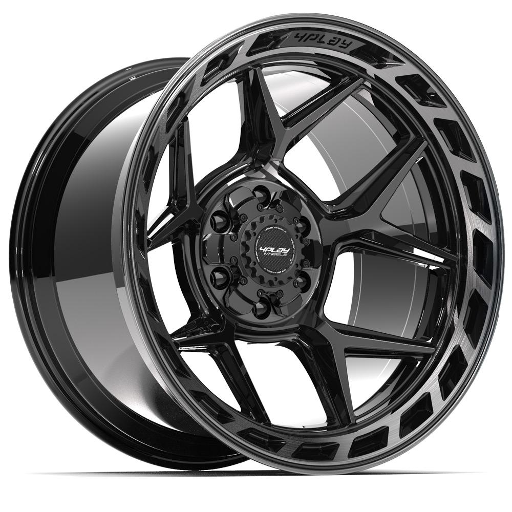 4PLAY Gen3 4P55 20x12 6x135mm & 6x139.7 -44et in Brushed Black - 4P55-20120-6D55-44BBT