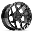 4PLAY Gen3 4P55 22x10x127 & 5x139.7 -18et in Brushed Black - 4P55-22100-5D55-18BBT