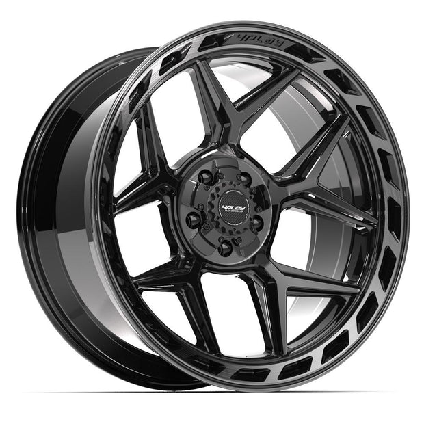 4PLAY Gen3 4P55 22x10x127 & 5x139.7 -18et in Brushed Black - 4P55-22100-5D55-18BBT